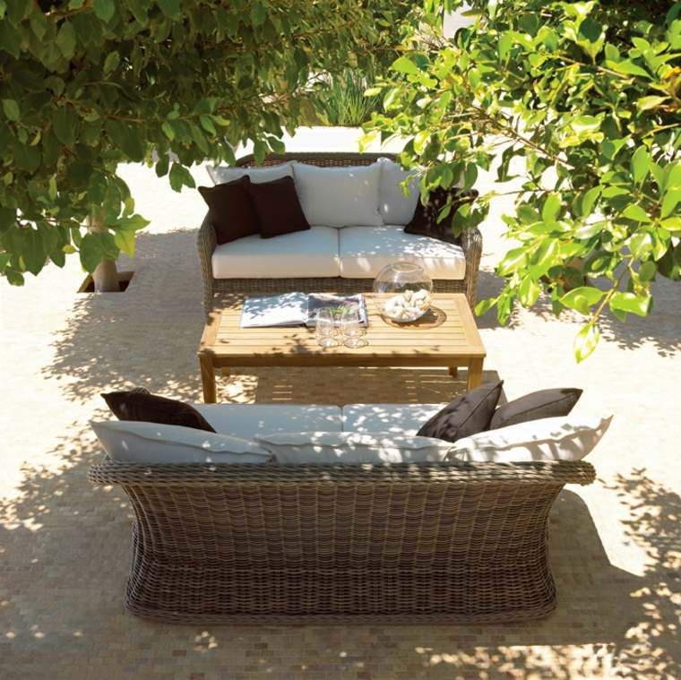 идея садовой террасы идея дизайна дивана